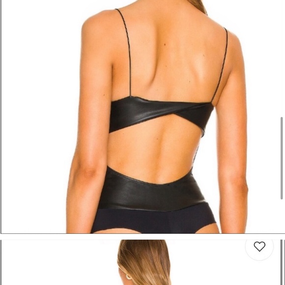 ALIX NYC Hirst Vegan Leather Bodysuit Sz. M - Picture 1 of 6